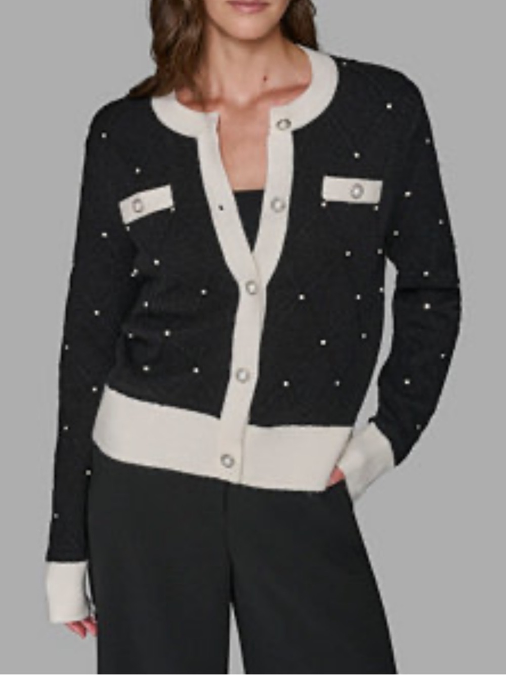 Karl Lagerfeld Paris Button Front Cardigan Size XS NWT